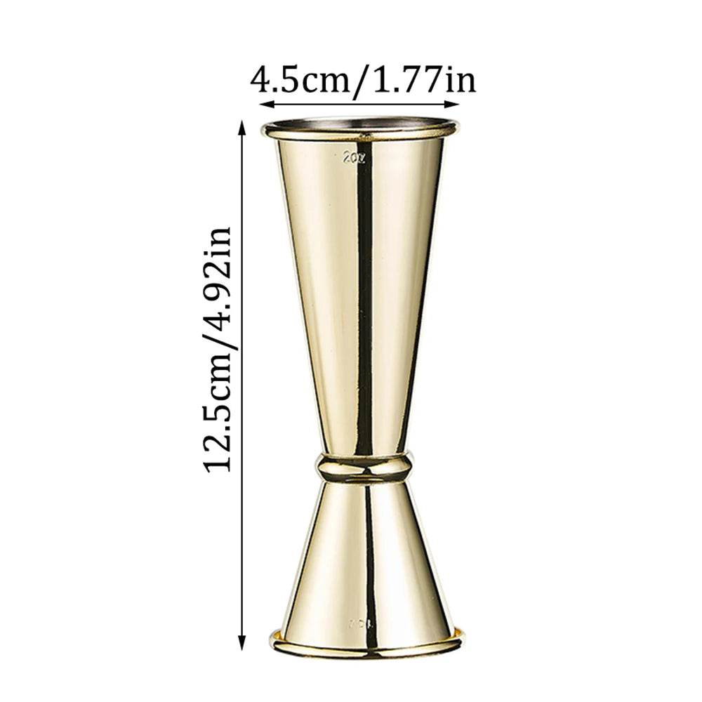 Verre doseur pour cocktails 15-60 ml en acier inoxydable - La Boîte à Ustensiles