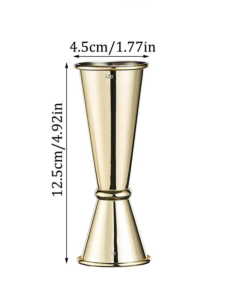 Verre doseur pour cocktails 15-60 ml en acier inoxydable - La Boîte à Ustensiles