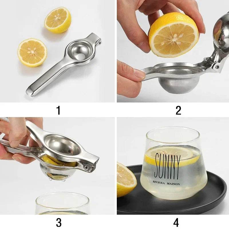Presse-citron manuel en acier inoxydable - La Boîte à Ustensiles